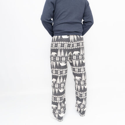 Mens Christmas Pyjama Trousers Grey Polar Bear Pant Old Navy