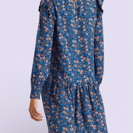 White Stuff Blue Sylview Tiered Swing Dress-Quality Brands Outlet-
