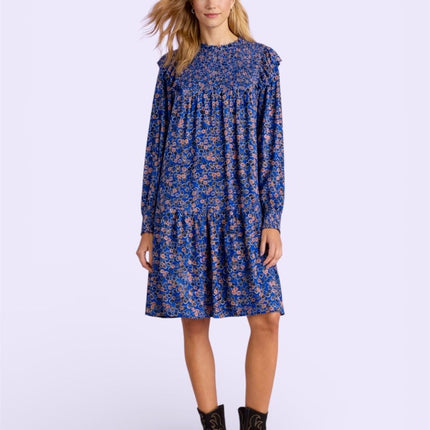White Stuff Blue Sylview Tiered Swing Dress-Quality Brands Outlet-