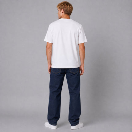Mens T-Shirts Premium Brand Short Sleeve Heavyweight – White