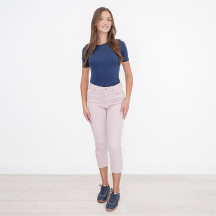 M&S Crop Slim Leg Jeans Pink - Quality Brands Outlet