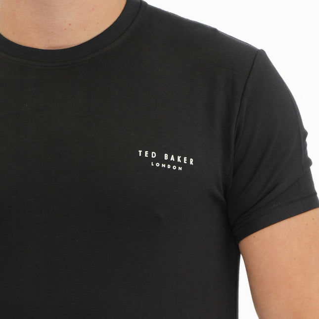Ted Baker Black Supersoft T-Shirt Short Sleeve Tops-Quality Brands Outlet-