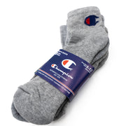 Champion Men's 3-Pack Grey Ankle Low Cut Sports Socks Size 6-12
