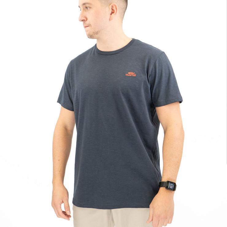 Weird Fish Mens Navy Fished T-Shirt in Organic Cotton - Quality Brands Outlet