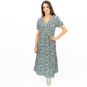 Seasalt Blue Tea Dress Birch Leaf Midaxi - Quality Brands Outlet