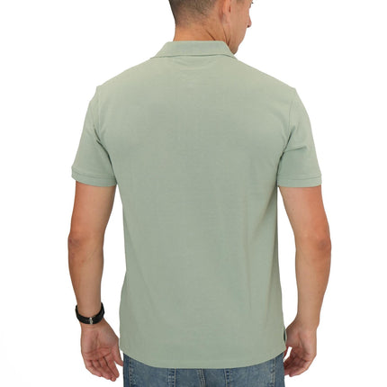 Mens Polos Premium Brand Sage Green Pique Polo Shirts Short Sleeve Tops-Quality Brands Outlet-