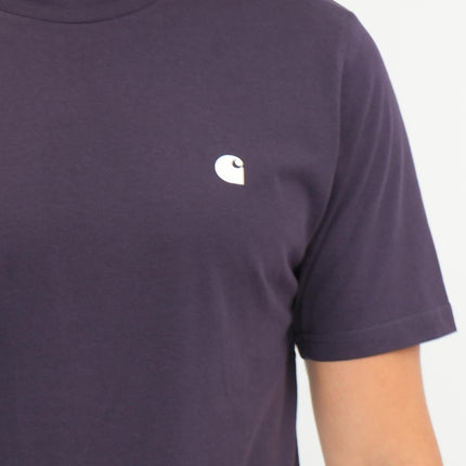 Madison Purple T-shirts Crew Neck Short Sleeve Tops-Quality Brands Outlet-
