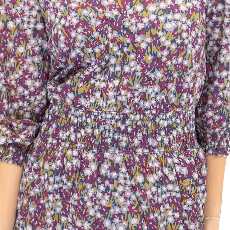 Seasalt Purple Fawn Dress Waisted Midi Organic Cotton - Quality Brands Outlet