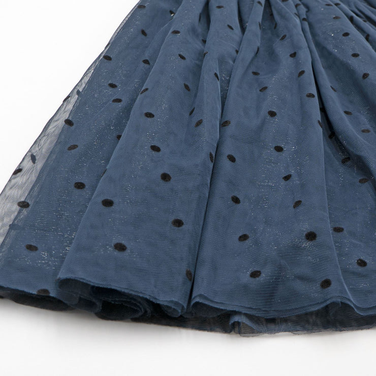 Next Girls Blue Tulle Spotty Frill Short Sleeve Occasion Party Dresses