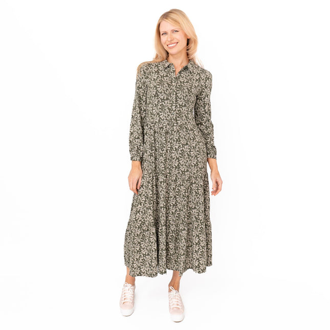 Seasalt Felicity Green Cotton Jersey Midi Dress-Quality Brands Outlet-