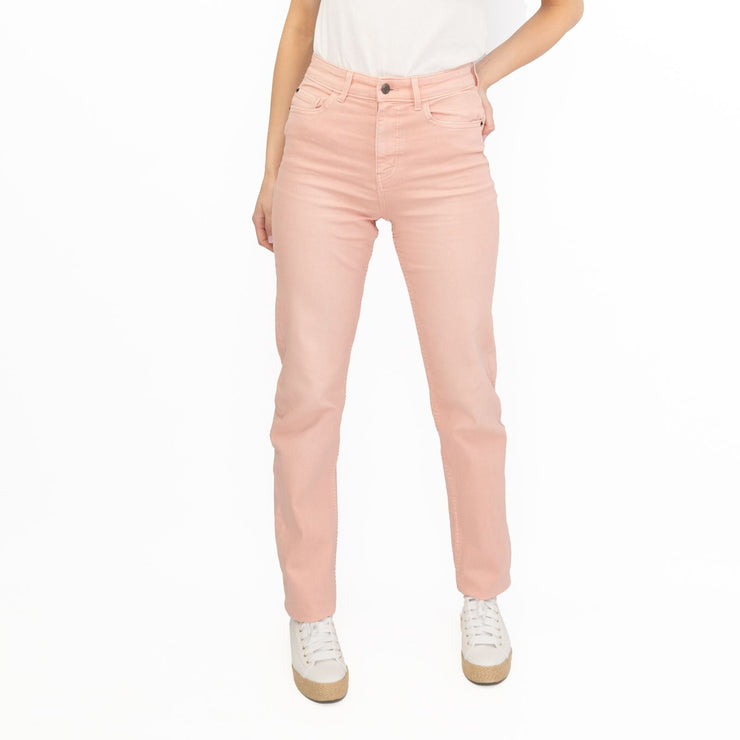 M&S Full Length Straight Leg Light Pink Denim Trousers