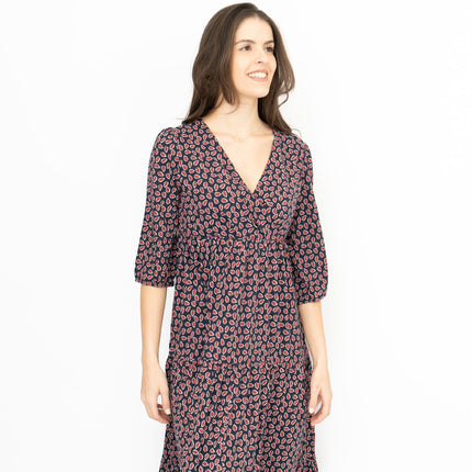 Seasalt Sky Branch Navy Jersey Midi Dress-Quality Brands Outlet-
