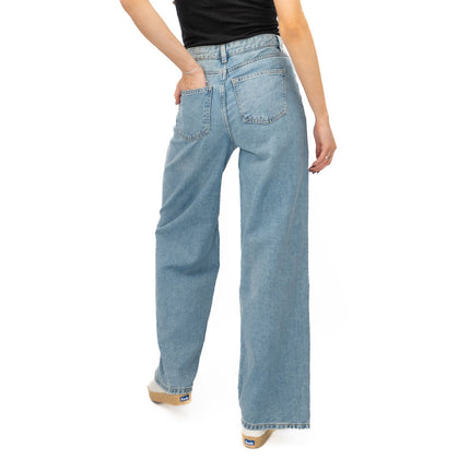 M&S Slouchy Wide Leg Jeans Light Blue Denim - Quality Brands Outlet