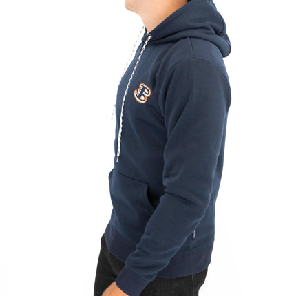 Ben Sherman Mens Logo Hoodie Navy Blue-Quality Brands Outlet-