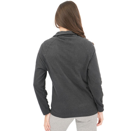 Trespass Half Zip Microfleece Fleece Jackets Charcoal Grey-Quality Brands Outlet-