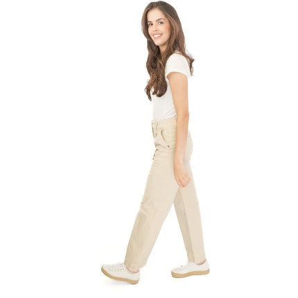 M&S Per Una Wide Leg Pleat Front Chino Trousers Ecru-Quality Brands Outlet-