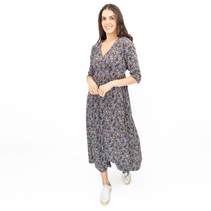 Seasalt Maggie Maxi Dress Navy Floral Moor Maritime-Quality Brands Outlet-