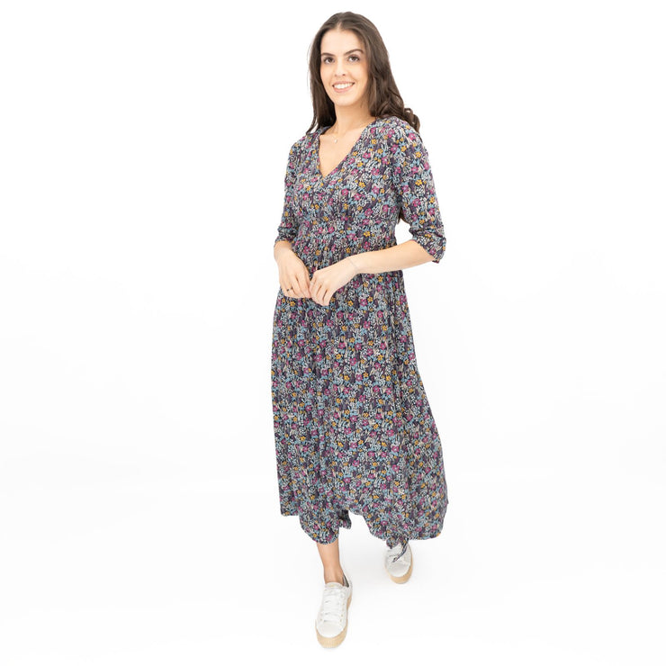 Seasalt Maggie Maxi Dress Navy Floral Moor Maritime - Quality Brands Outlet