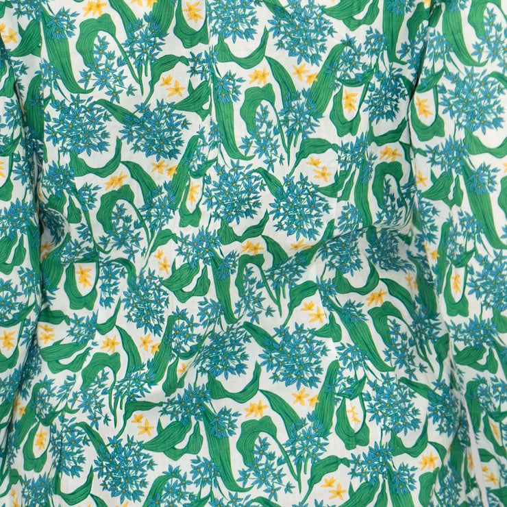 Seasalt Larissa Shirt Top Green Cotton Woodland Garlic Chalk Print - Quality Brands Outlet