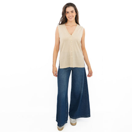 M&S Gold Sparkle Sleeveless Knit Vests - Quality Brands Outlet