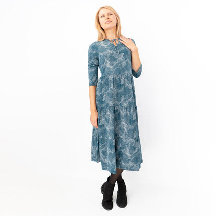 Seasalt Teal Green Sky View Midi Dress-Quality Brands Outlet-
