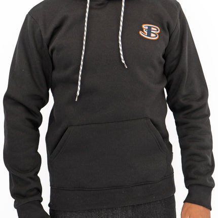 Ben Sherman Mens Logo Hoodie Black-Quality Brands Outlet-