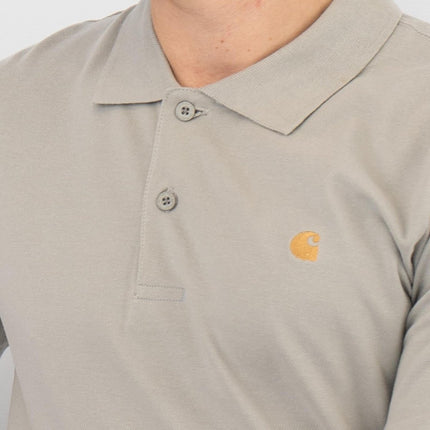 Premium Brand Mens Polo Shirt Chase Pique Cotton Grey-Quality Brands Outlet-