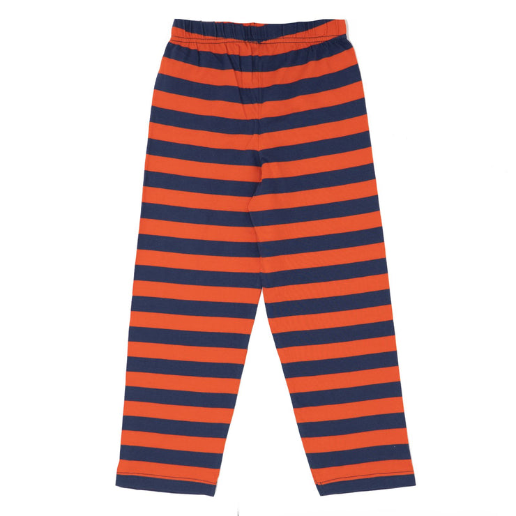 Mini Boden Boys Pyjama Set Short Sleeve Tops with Red Striped Trousers