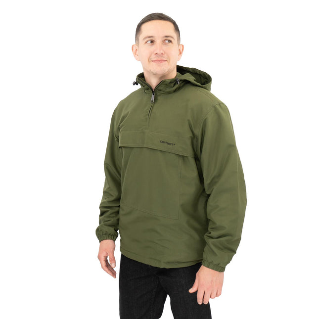 Mens Windbreaker Jackets Spring/Summer Green Lightweight Hooded with Pocket