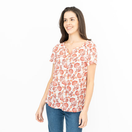 Seasalt Womens Spring Window Top Scallop Floral Chalk-Quality Brands Outlet-