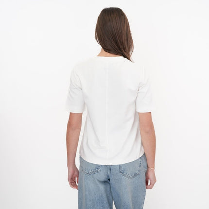 M&S Autograph White T-Shirts Short Sleeve-Quality Brands Outlet-