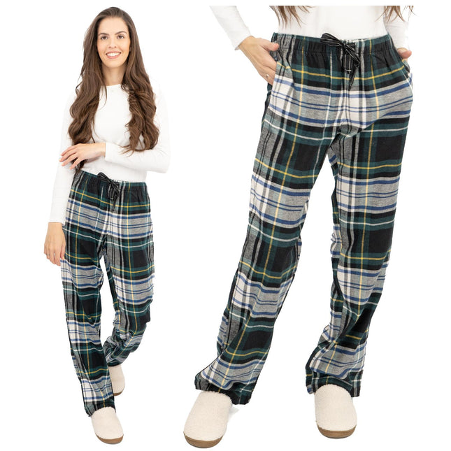 Old Navy Womens Green White Plaid Tartan PJ Style Bottoms-Quality Brands Outlet-