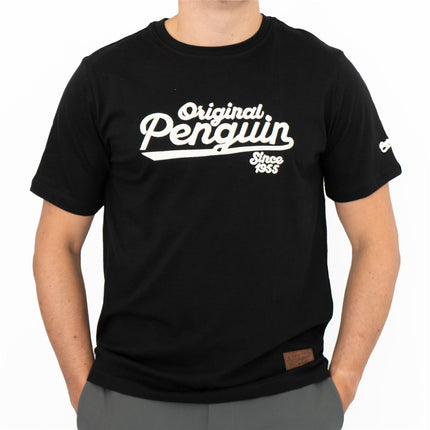 Original Penguin T-shirt Short Sleeve Embroidered Black-Quality Brands Outlet-