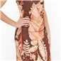 Lola Midi Dress Pink Floral Leaf Print Sleeveless - Quality Brands Outlet