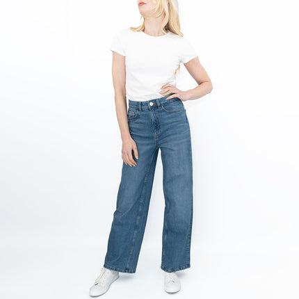 M&S Wide Leg Blue Jeans Medium Indigo Blue