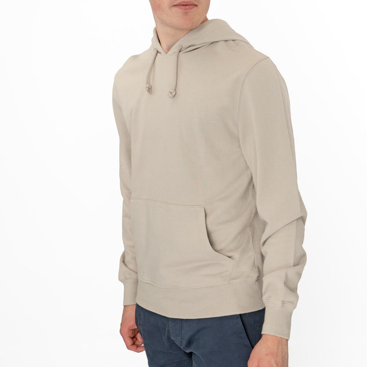 J. Crew Mens Hoodie Beige Kangaroo Pocket Drawstring Hood Long Sleeve Tops