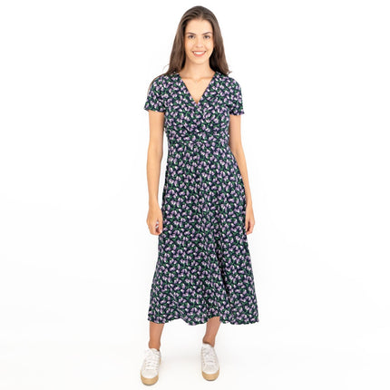 Seasalt Navy Floral Chapelle Jersey Midi Dress-Quality Brands Outlet-
