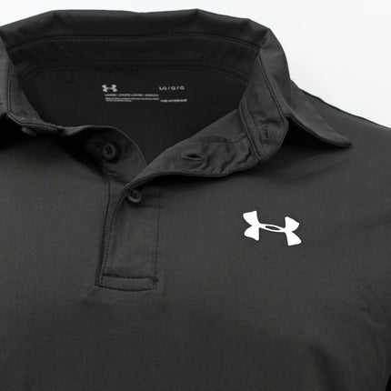 Under Armour Mens HeatGear Golf Sports Black Polo Shirt Casual Tops - Quality Brands Outlet