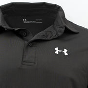 Under Armour Mens HeatGear Golf Sports Black Polo Shirt Casual Tops - Quality Brands Outlet