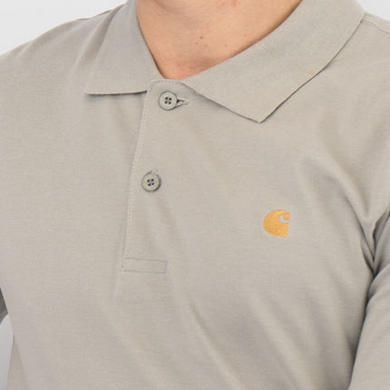 Premium Brand Mens Polo Shirt Chase Pique Cotton Grey-Quality Brands Outlet-