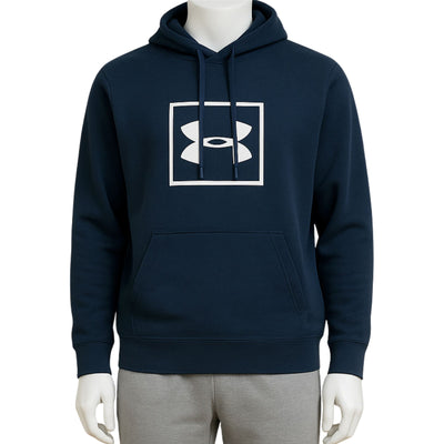Under Armour Mens Hoodie Classic Box Logo Navy - Quality Brands Outlet