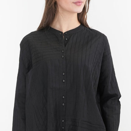 East Clothing Shirt Relaxed Fit Black Cotton Blouse - Quality Brands Outlet