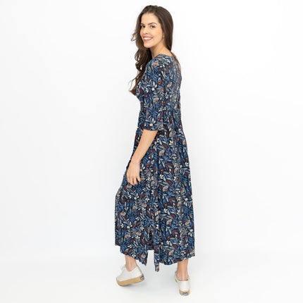 Seasalt Maggie Blue Maxi Dress Folk Meadow Maritime-Quality Brands Outlet-
