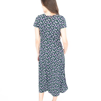 Seasalt Navy Floral Chapelle Jersey Midi Dress-Quality Brands Outlet-