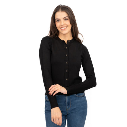 M&S Cardigan Classic Button Up Black
