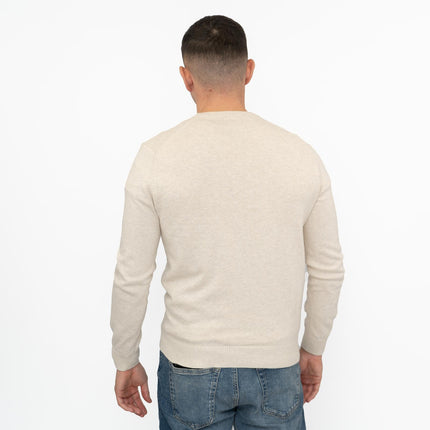 Crew Clothing Mens Knitted Jumper Long Sleeve Beige-Quality Brands Outlet-