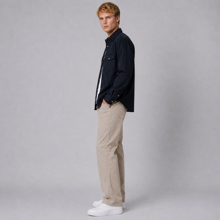 Ryan Long Sleeve Jersey Western Shirt – Navy-Quality Brands Outlet-