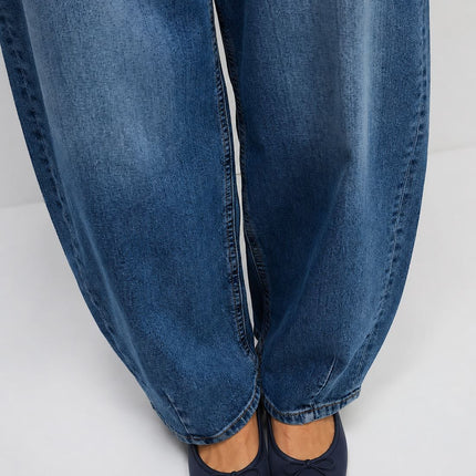 M&S Collection Relaxed Mid Rise Barrel Jeans