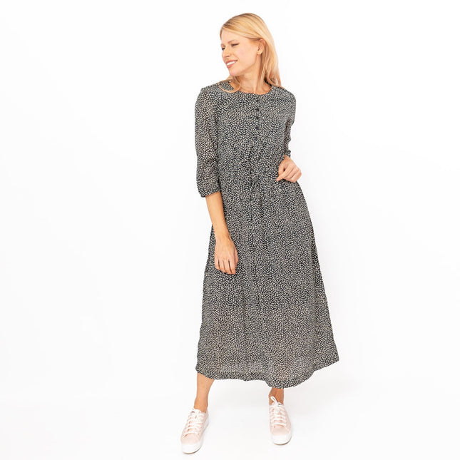 Seasalt Rock Dove Black Midi Dress-Quality Brands Outlet-