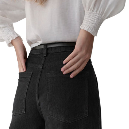 M&S Per Una Wide Leg Jeans Charcoal Stretch - Quality Brands Outlet
